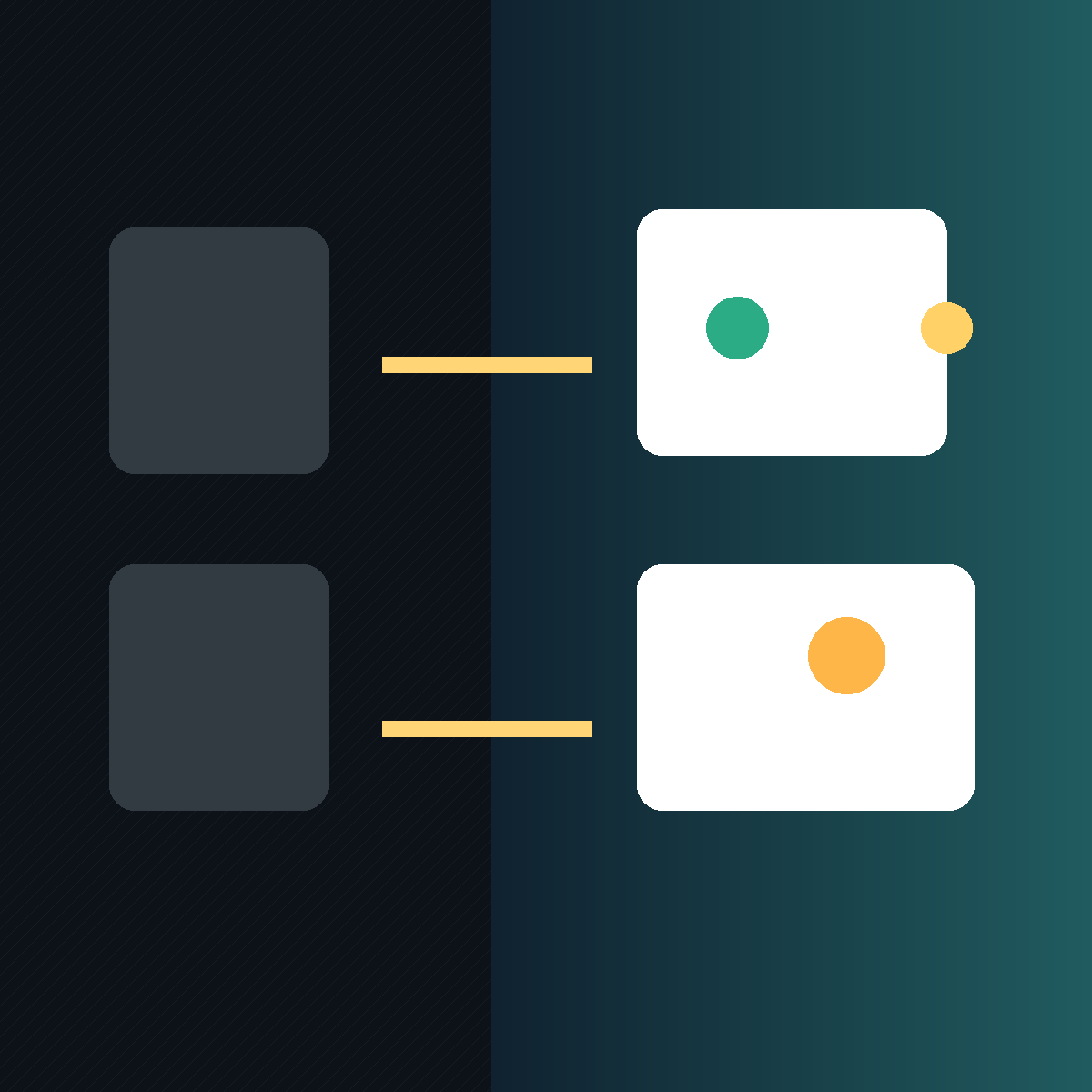 JSON data flow into reusable video layers