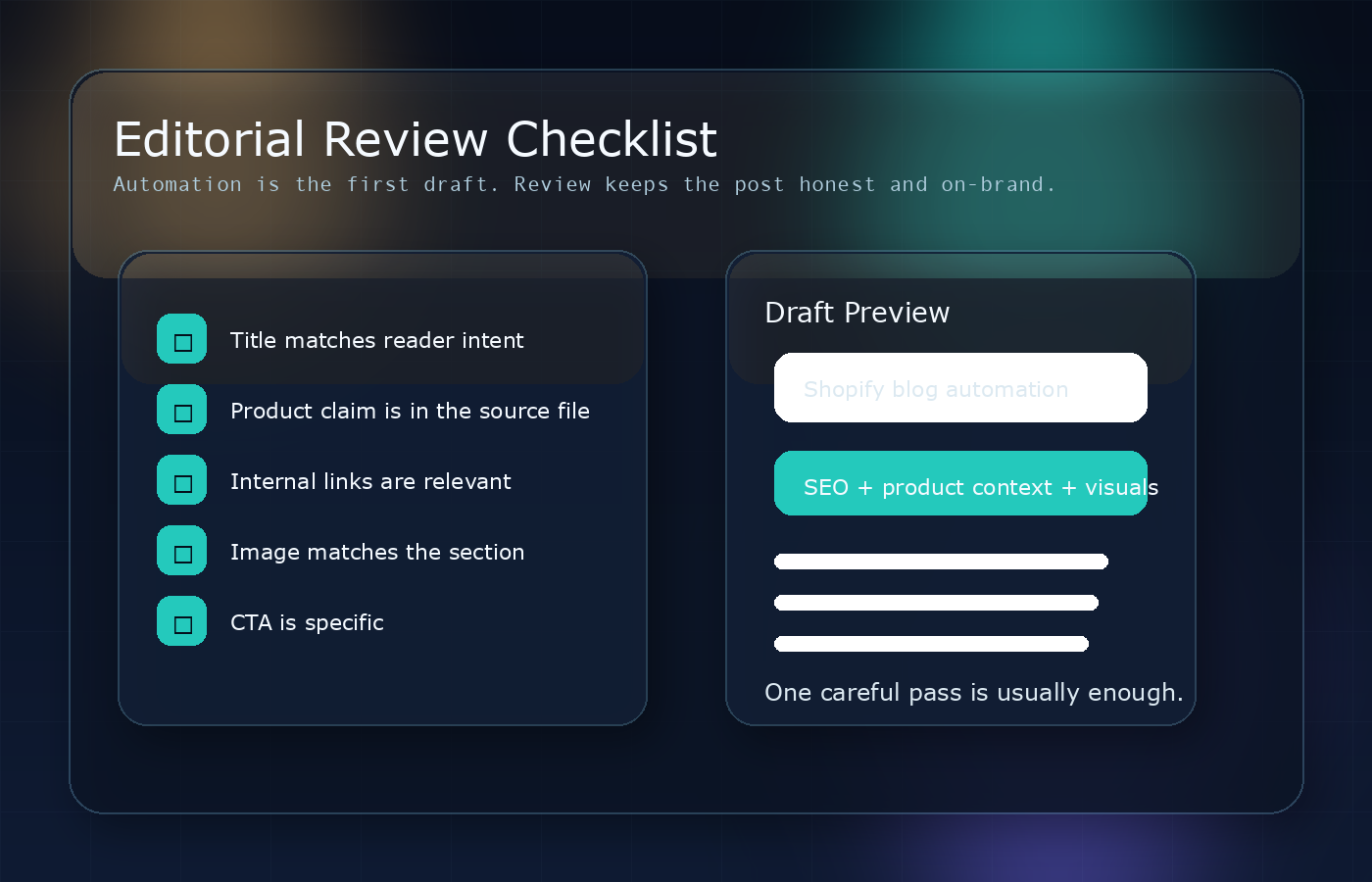 Editorial review checklist
