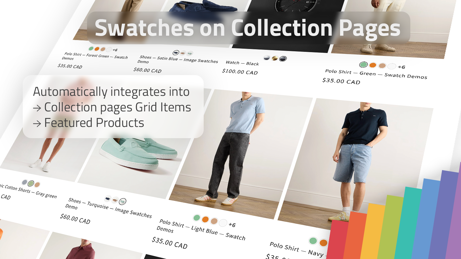 Swatches on collection pages for faster browsing