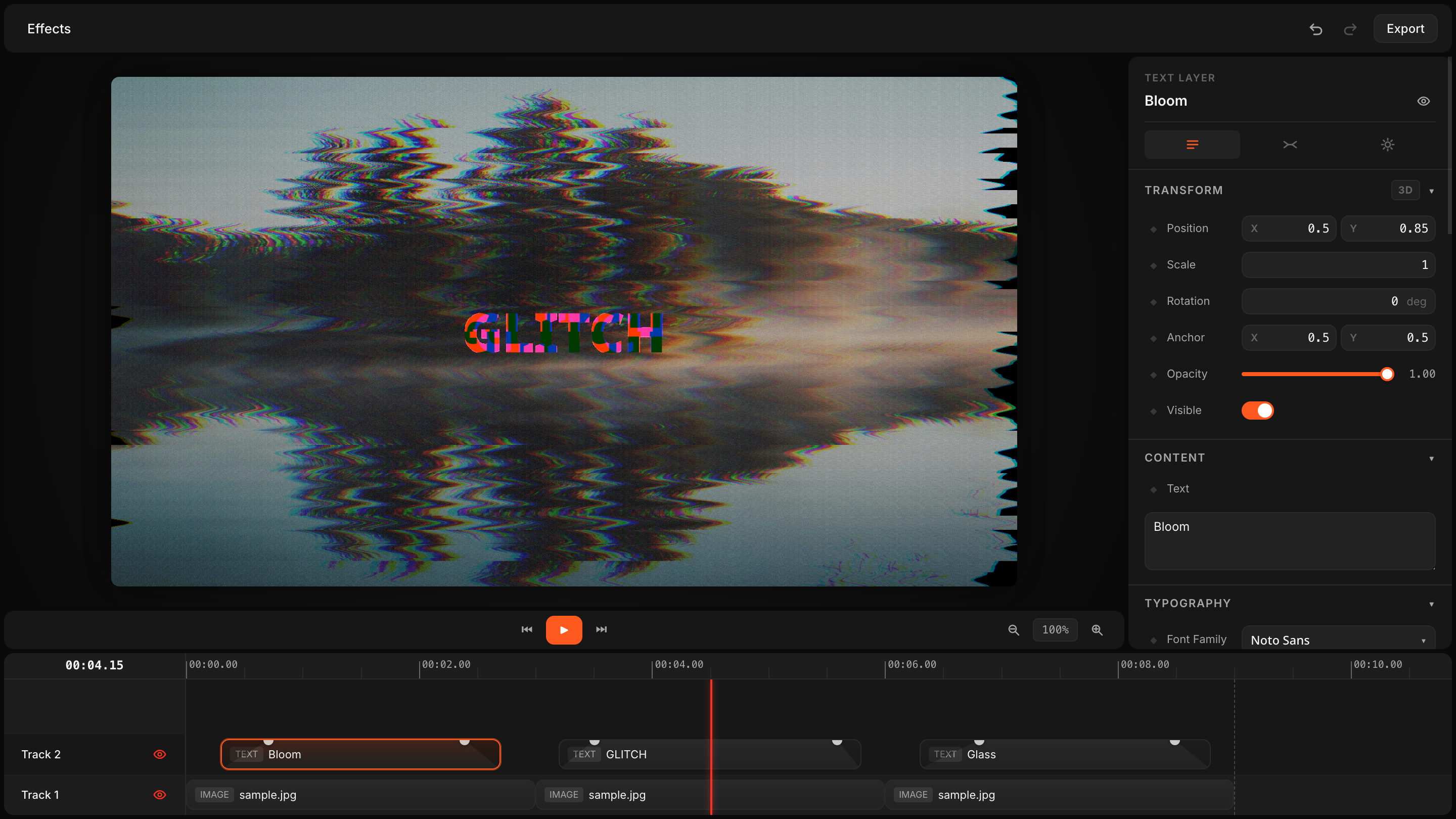 VideoFlow React video editor screenshot from the product site