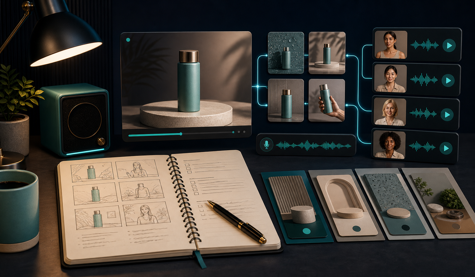 Script and avatar choices for a reusable UGC video