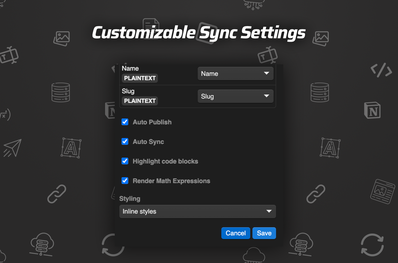 Sync settings screenshot for SyncFlow
