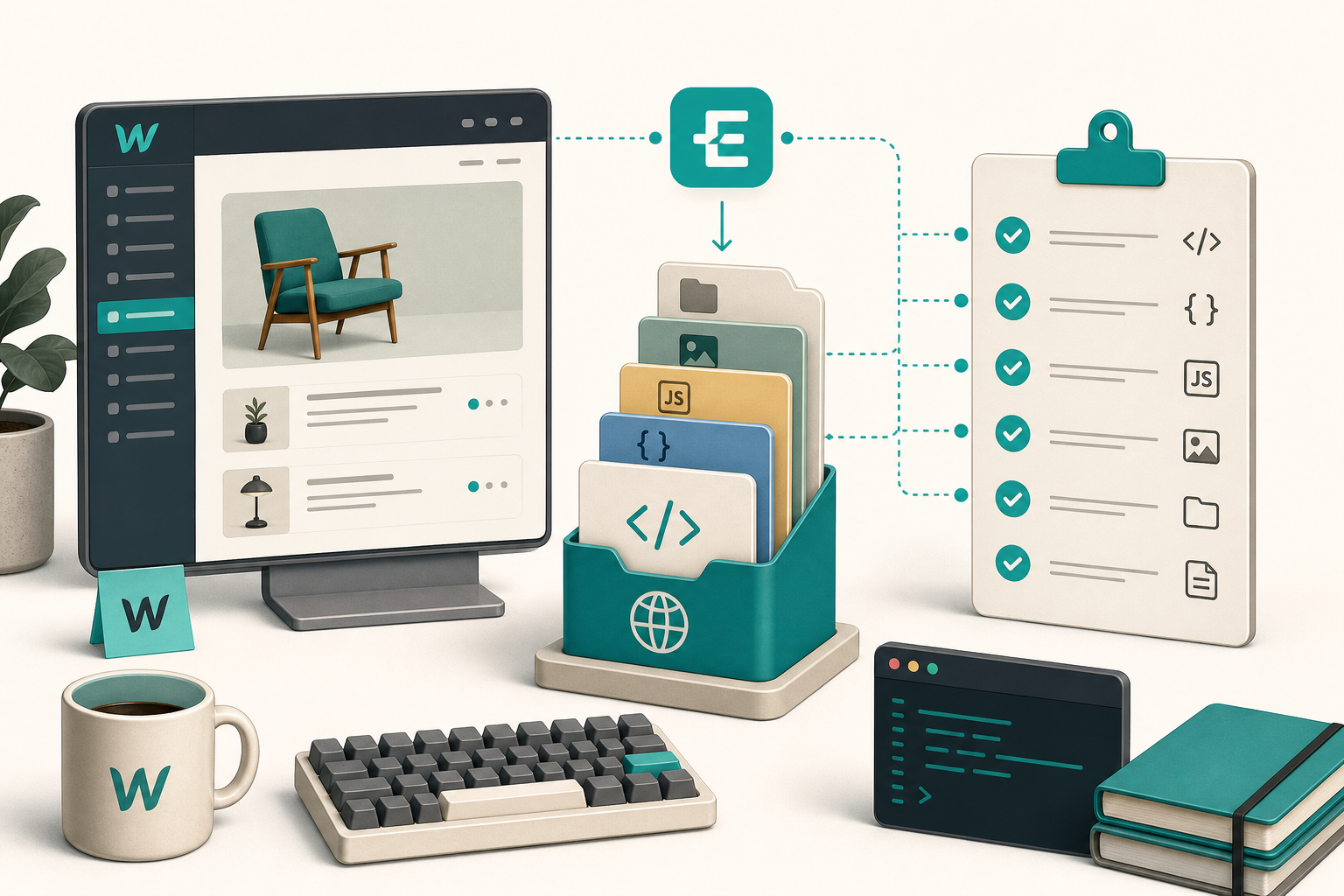 Webflow CMS export checklist with files and hosting targets