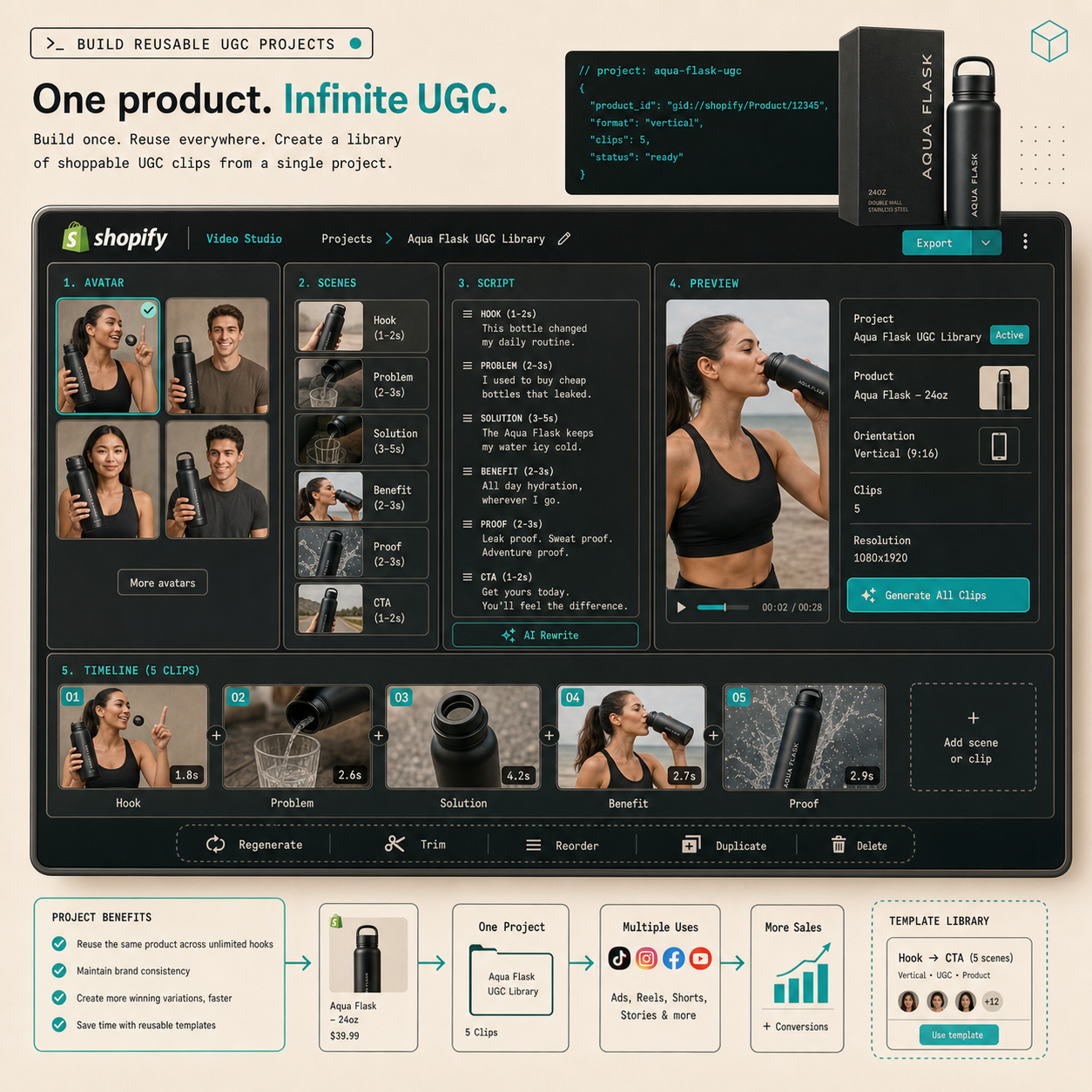 Reusable Shopify UGC project workspace