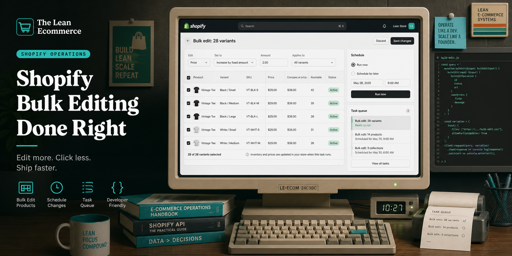 Bulk edit checklist and task status