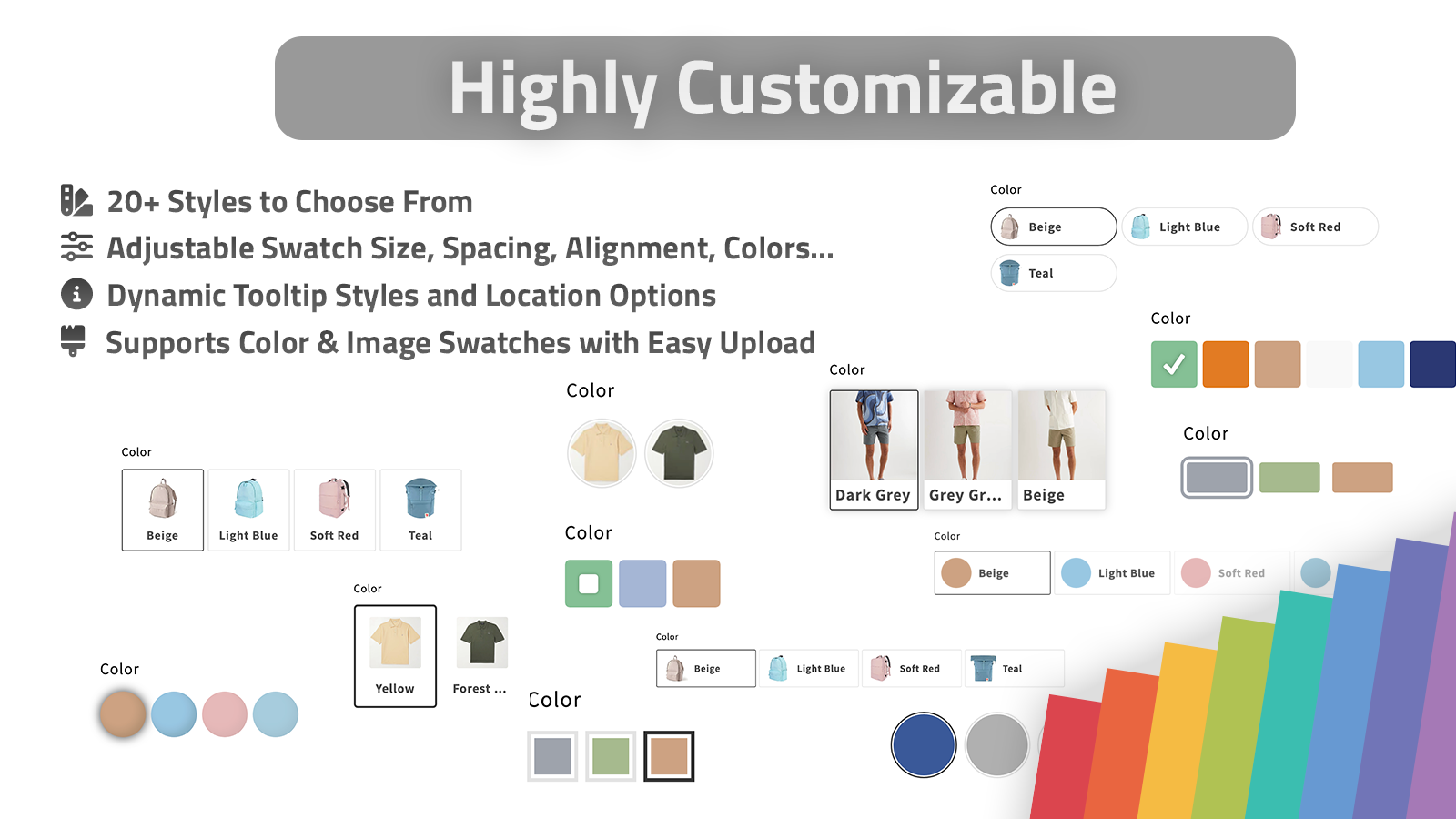 Variant swatch customization screen