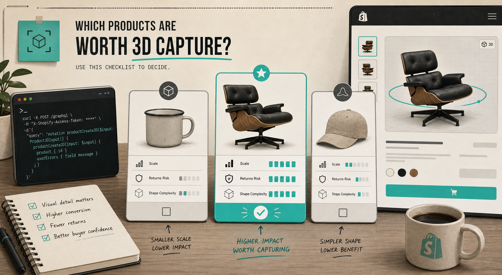 Checklist for deciding which Shopify products deserve 3D capture