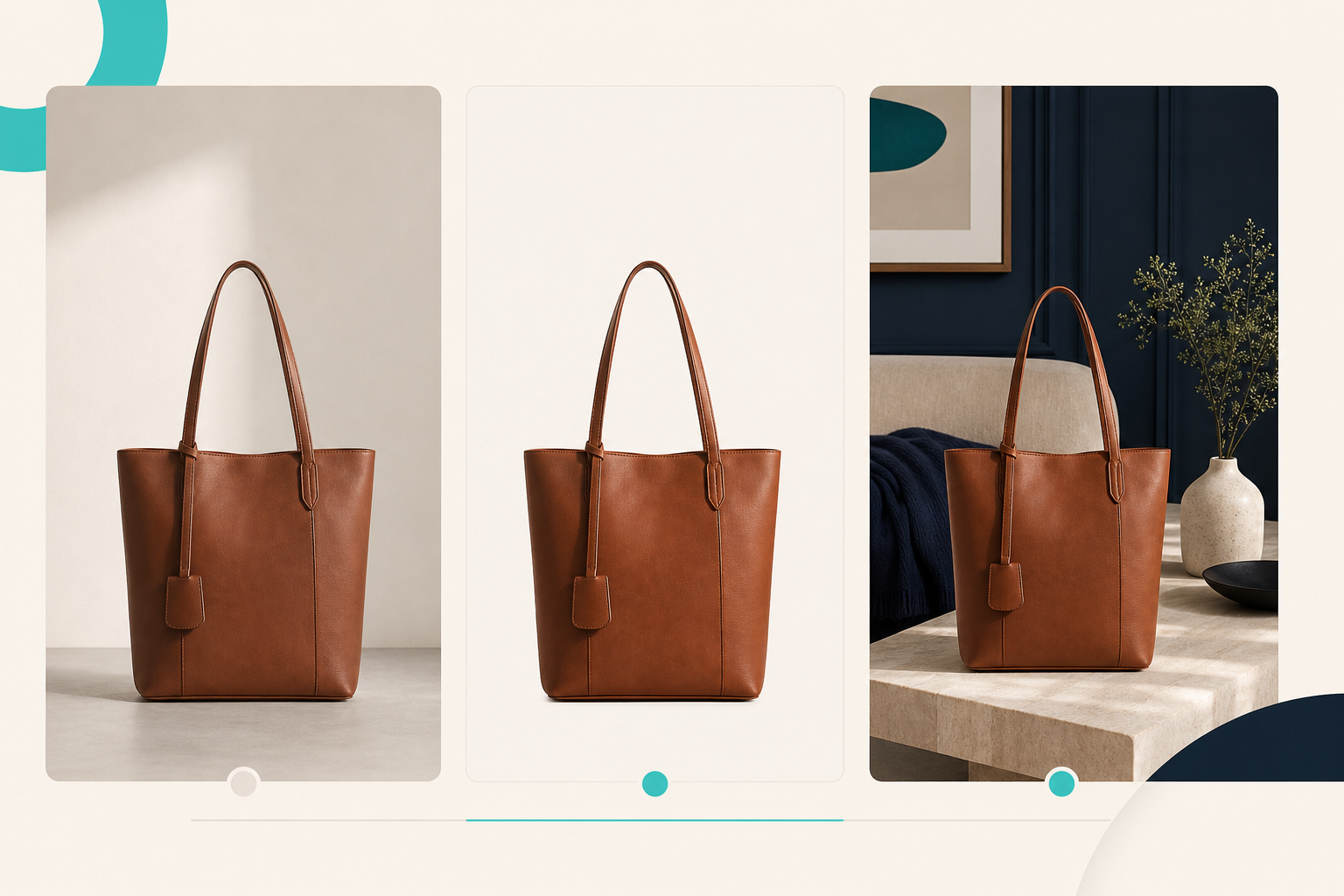 Before and after panel for Shopify product photos