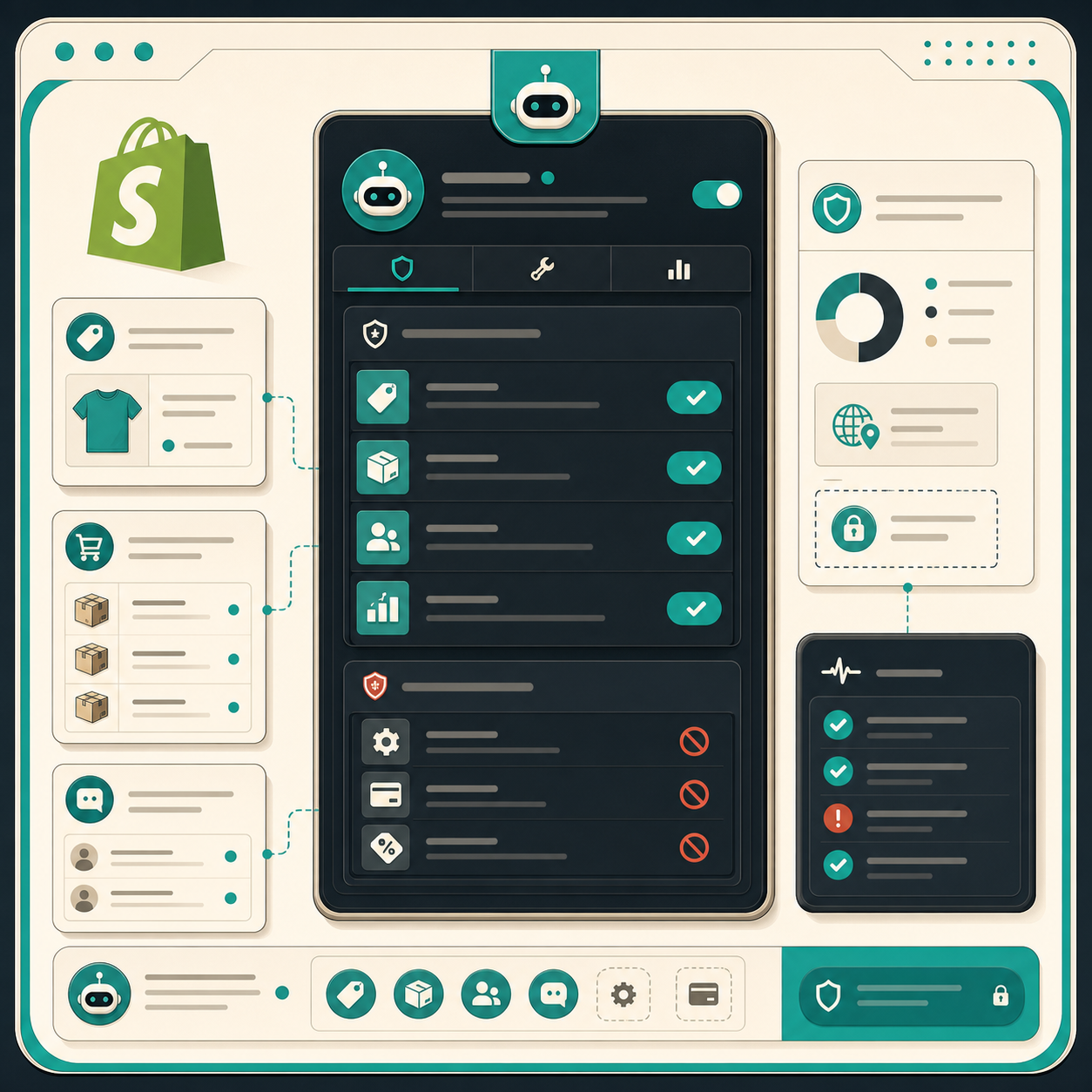 Shopify AI agent permission dashboard