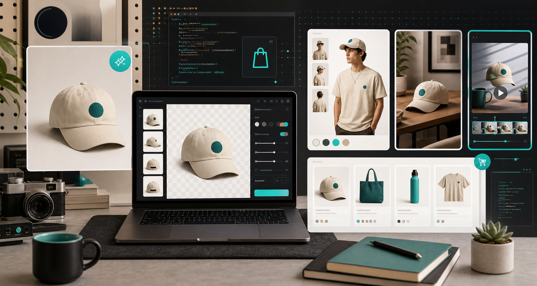 A Shopify product photo turning into multiple assets