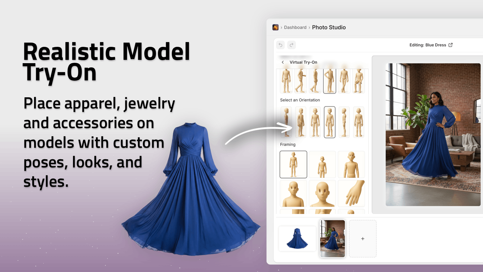 Realistic model try-on example