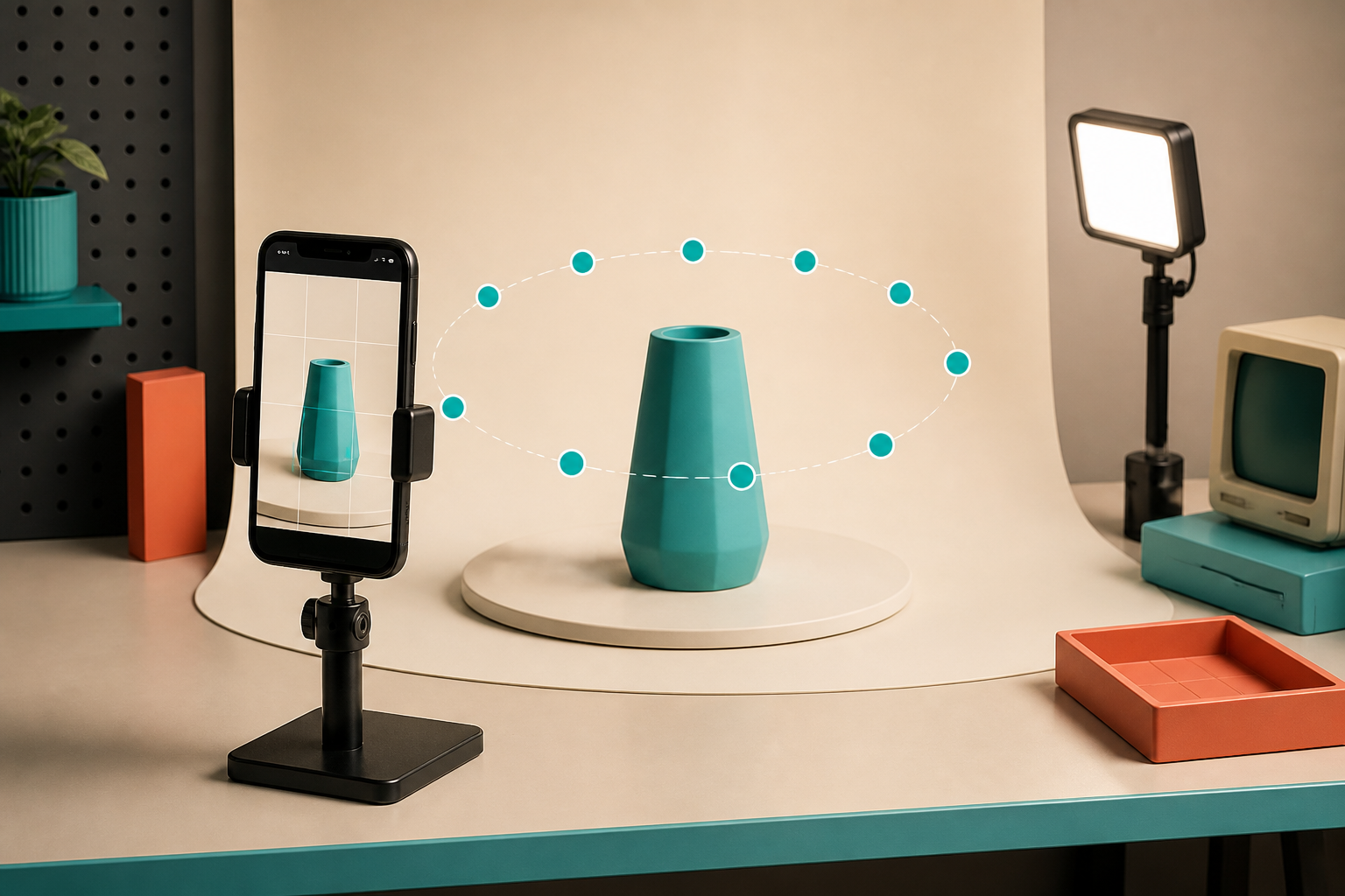 Phone capture orbit for a Shopify product
