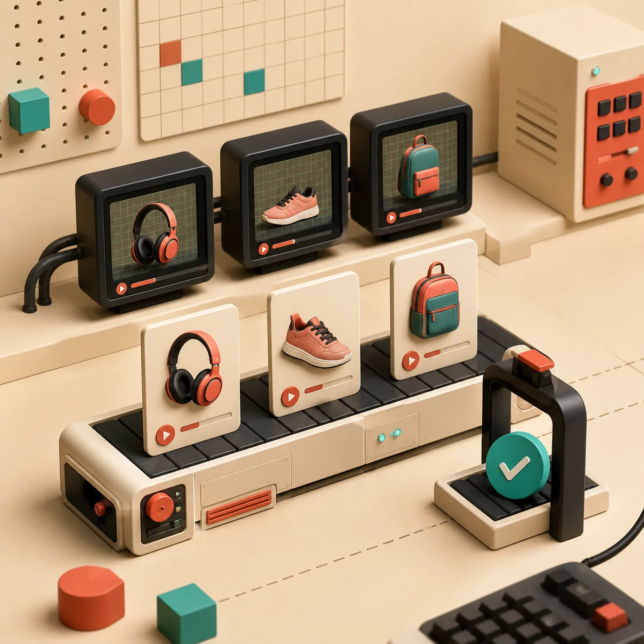Ecommerce product video variation approval queue