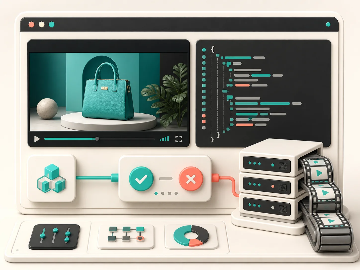 A review gate for structured product-video automation