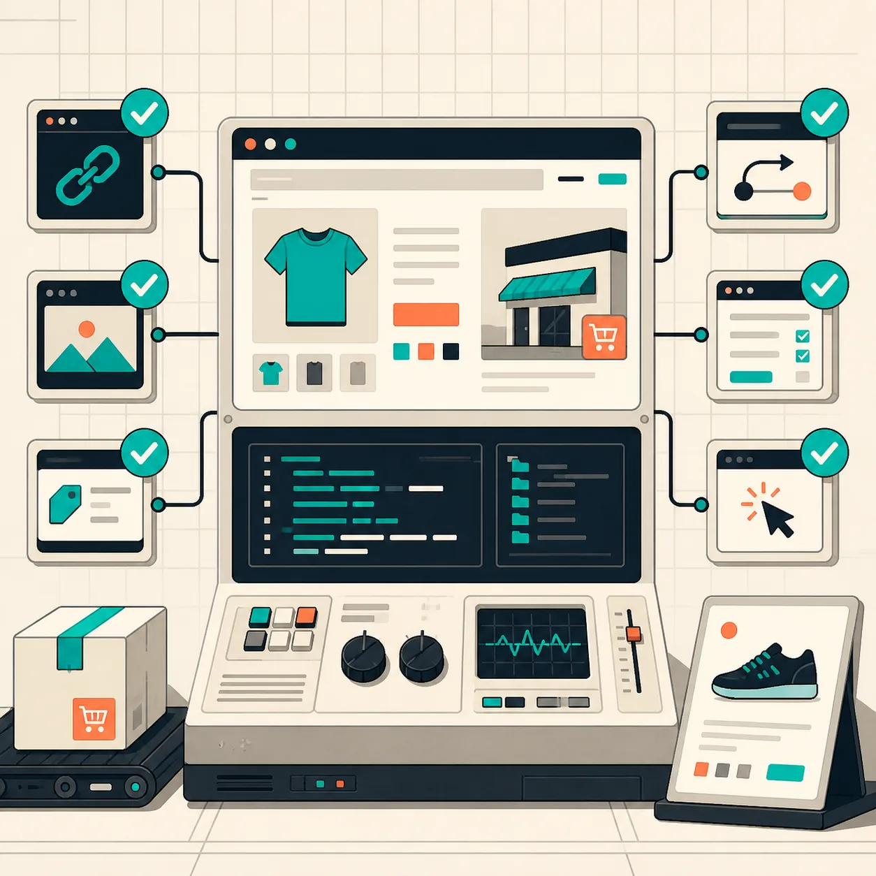 Webflow static export QA station checking ecommerce site details