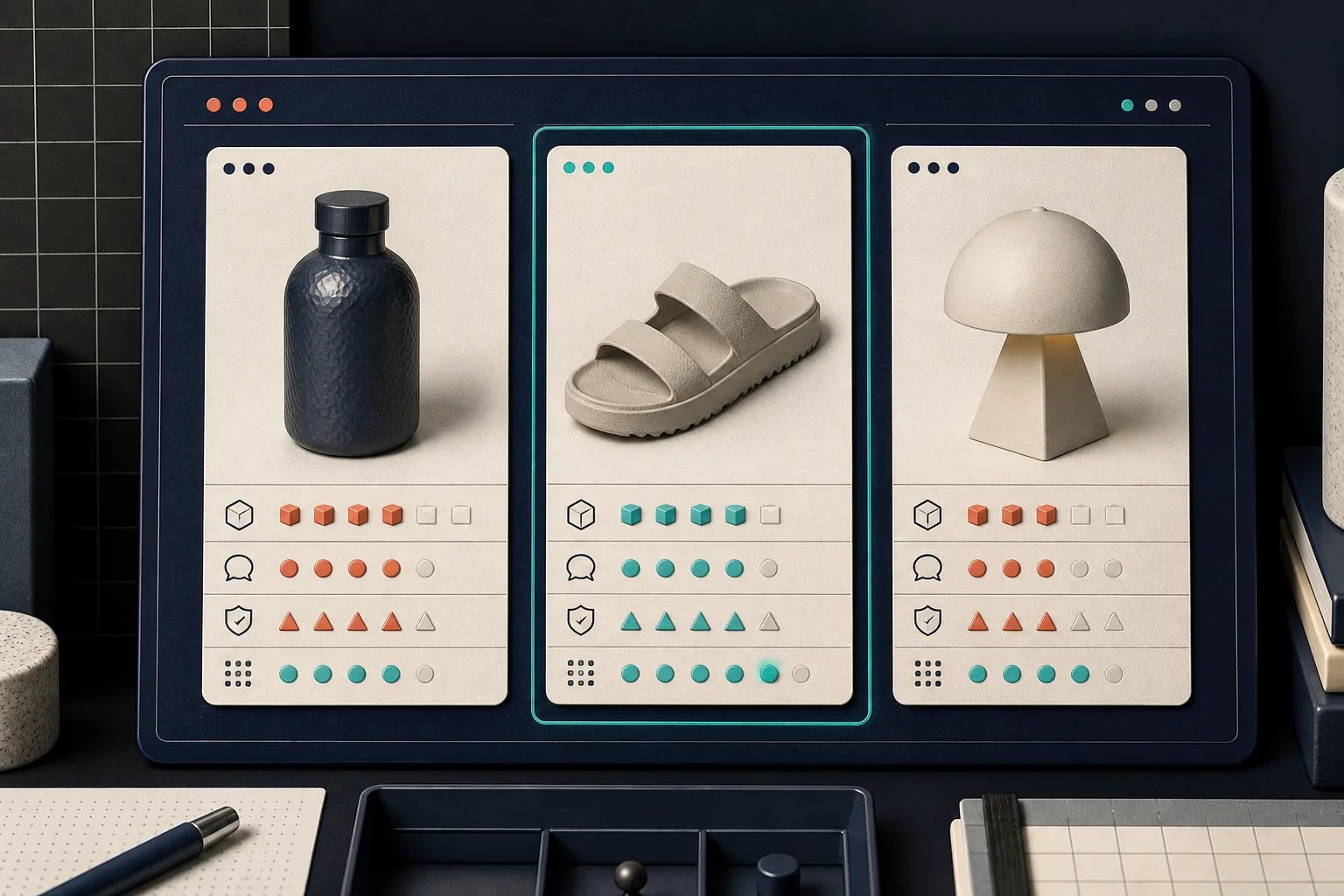 Ecommerce SKU selection board for a 3D pilot