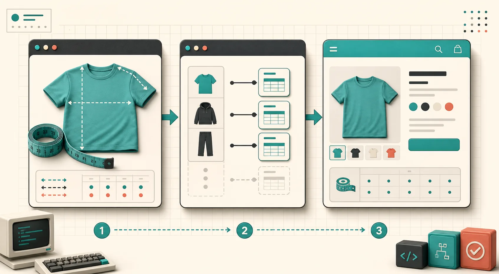 Three-stage Shopify size-chart QA workflow