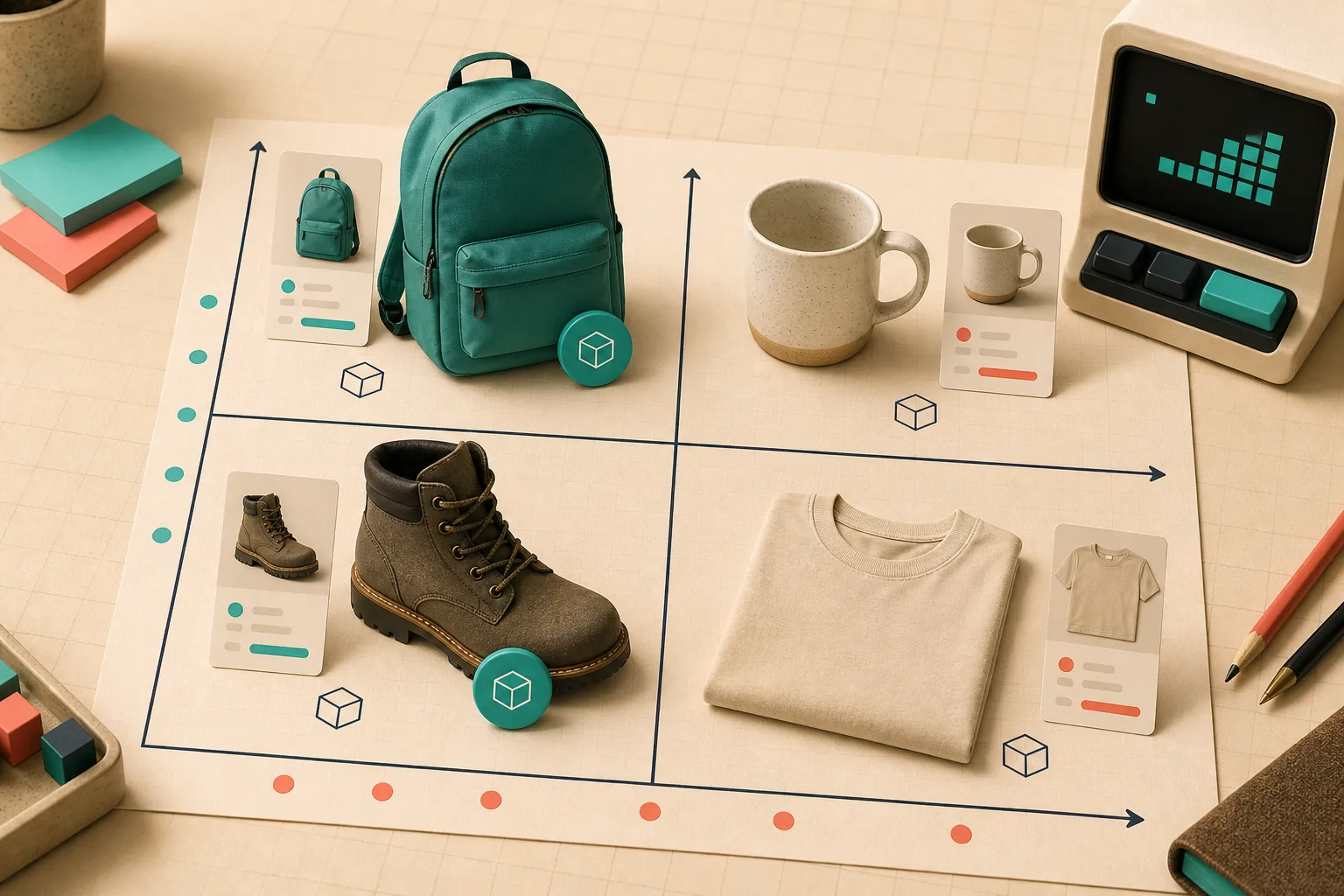 Matrix for prioritizing Shopify products for 3D media