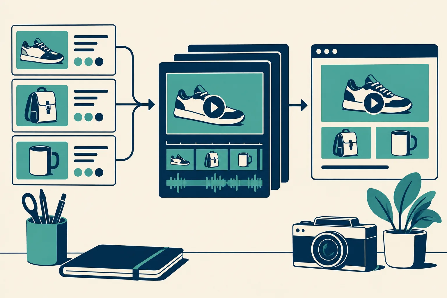 Product data video template workflow