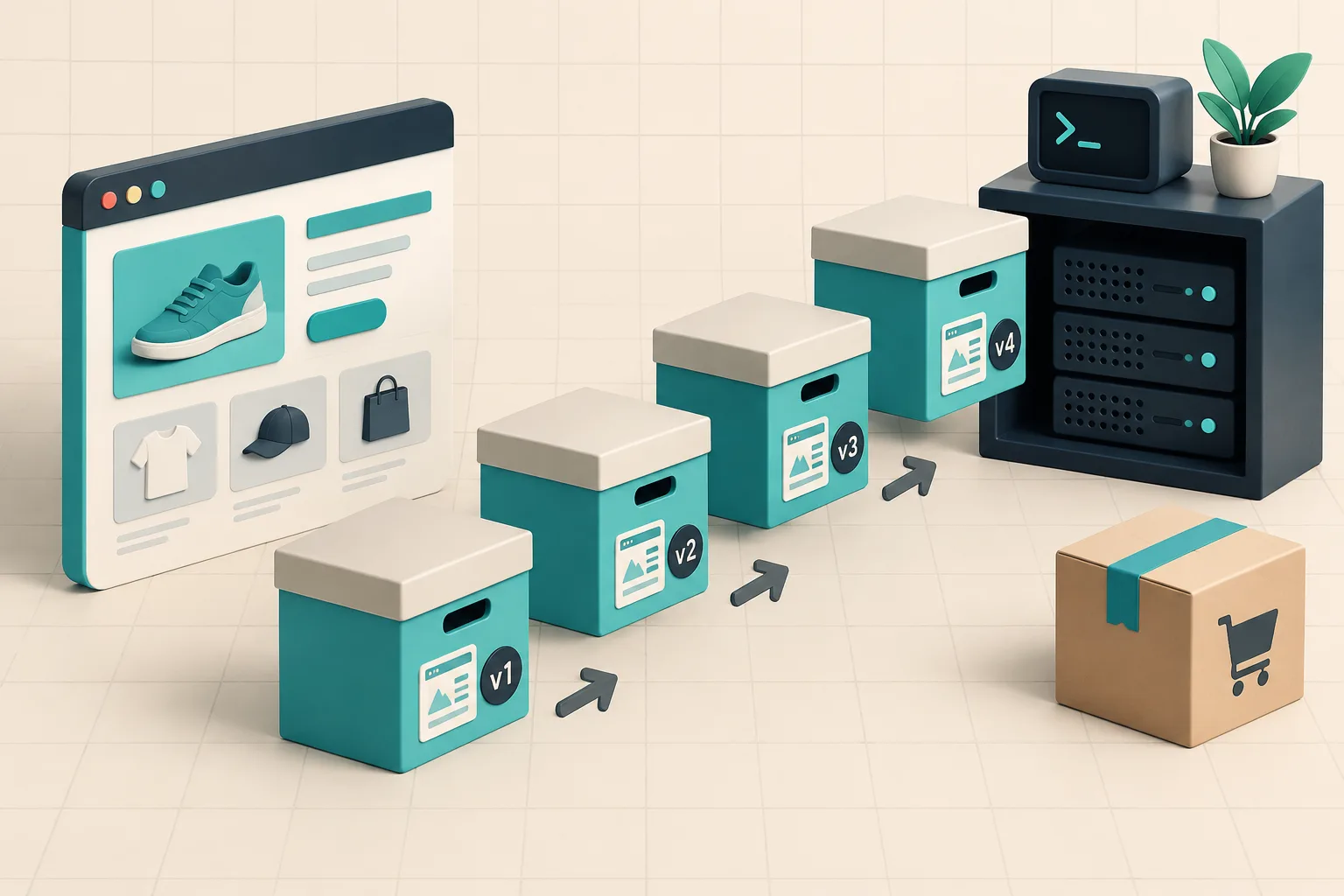 Versioned static deployment workflow