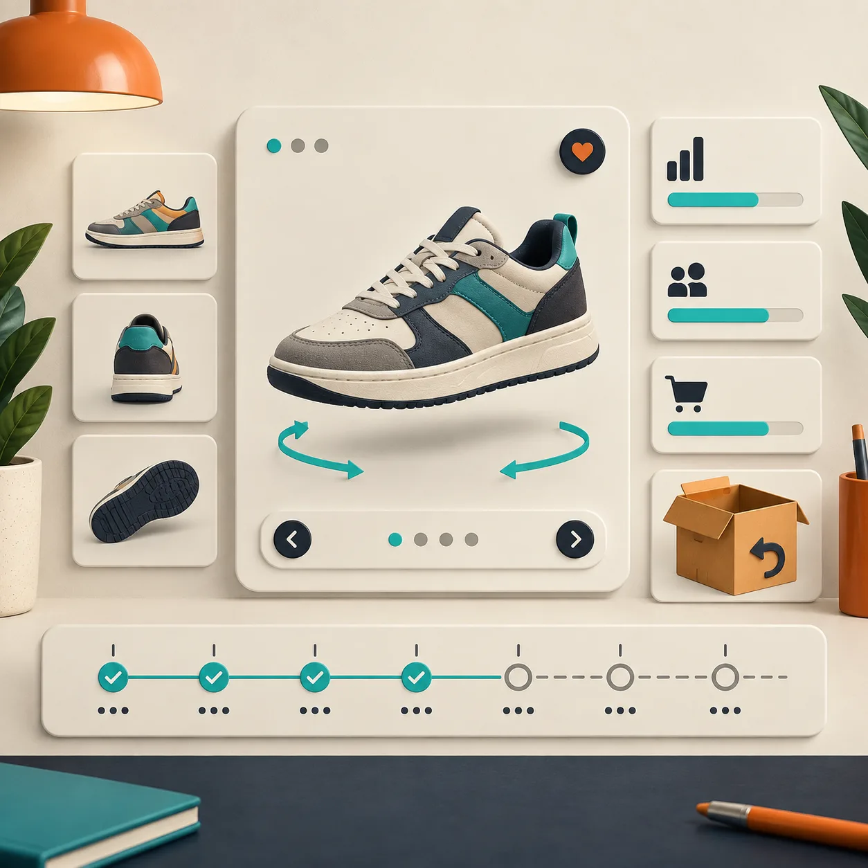 A simple measurement plan for a 3D product media experiment