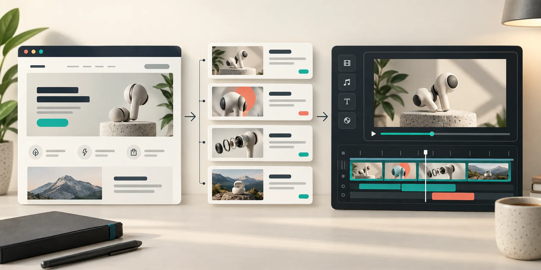 Website URL transformed into a structured video plan