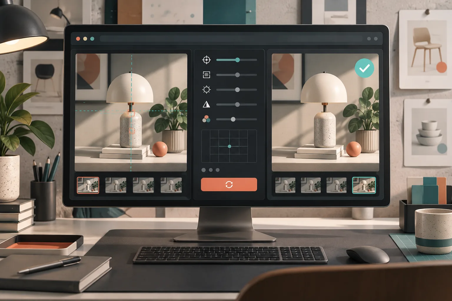 Visual review identifies and corrects a motion graphics issue