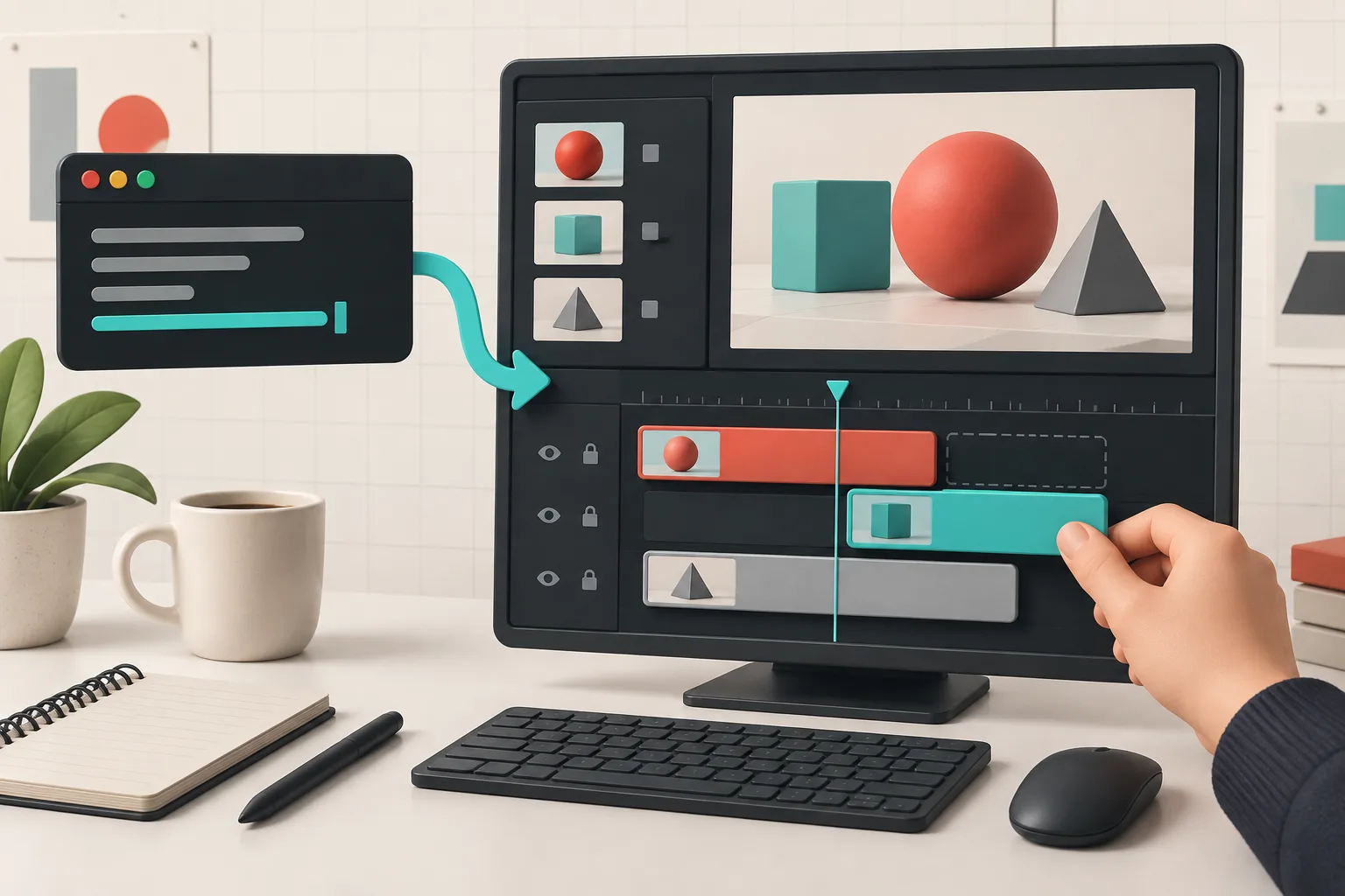 Natural-language video revision moving structured timeline layers