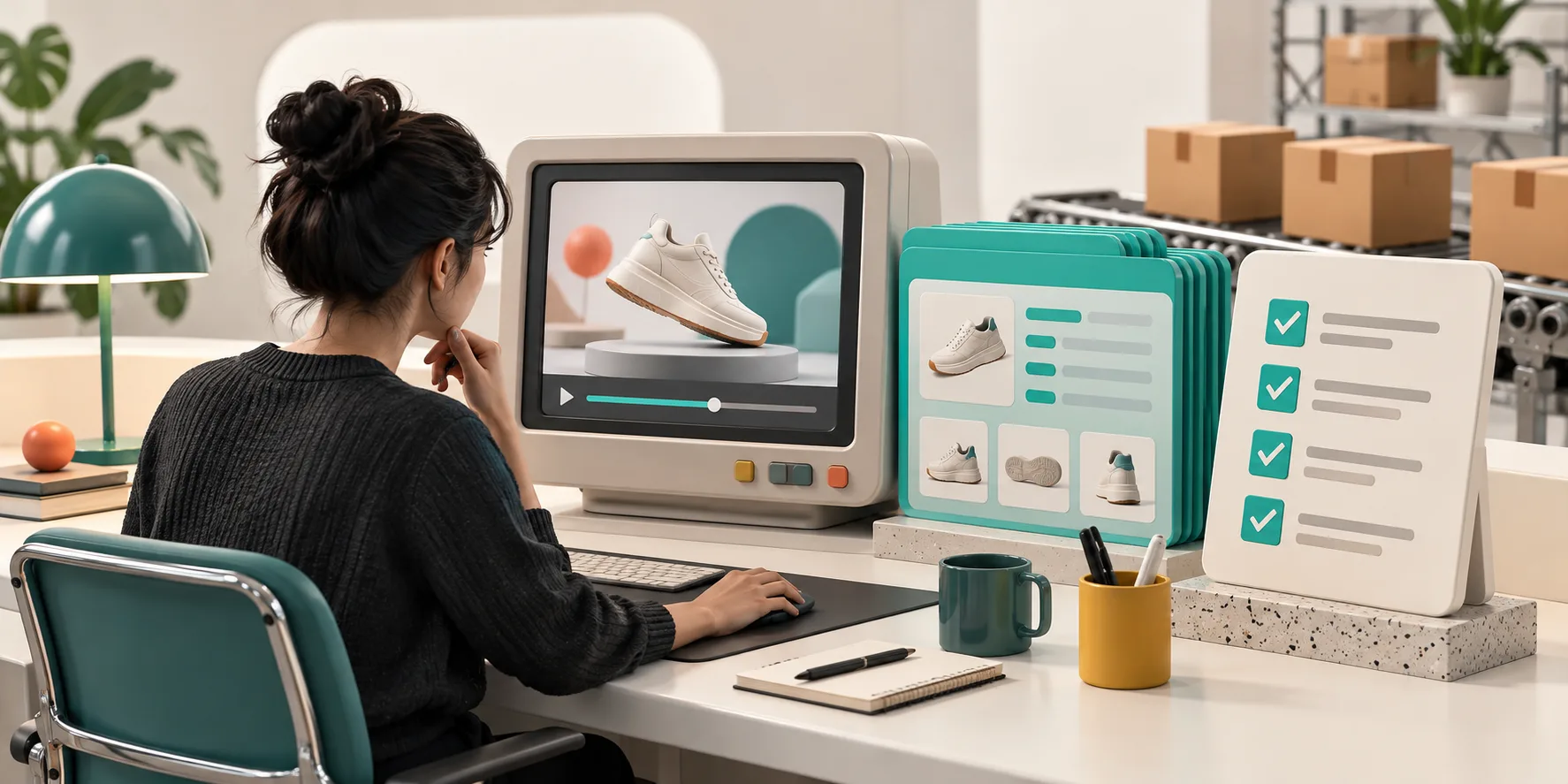 Human review point for an AI-generated ecommerce video