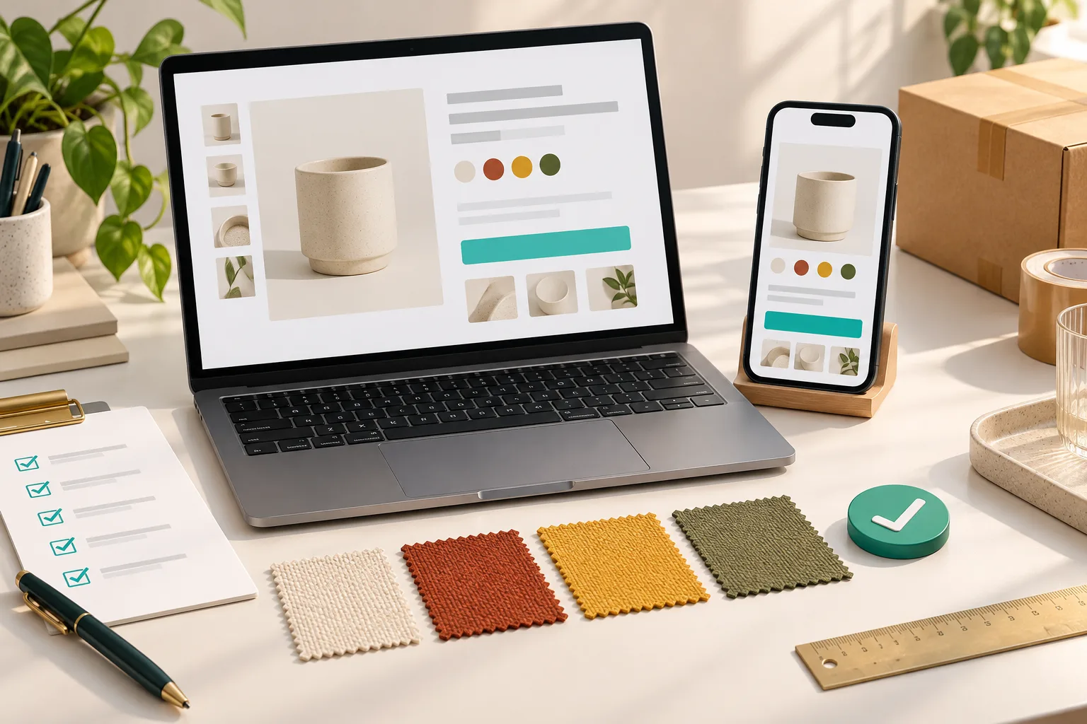 Desktop and mobile swatch quality assurance checklist
