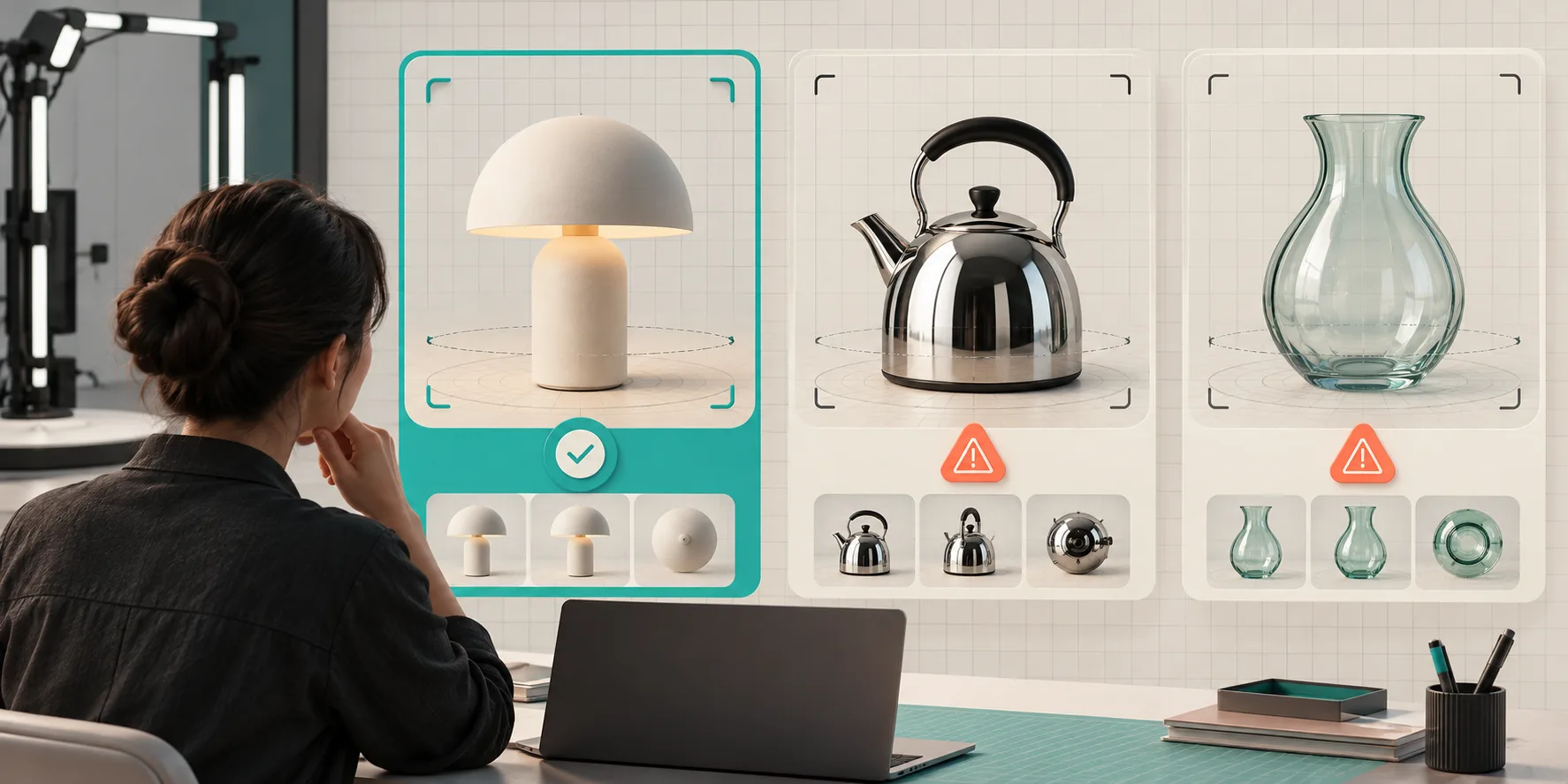 Three Shopify products compared for 3D capture readiness