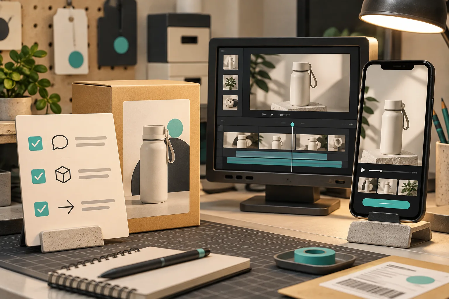 Review station for a Shopify product video
