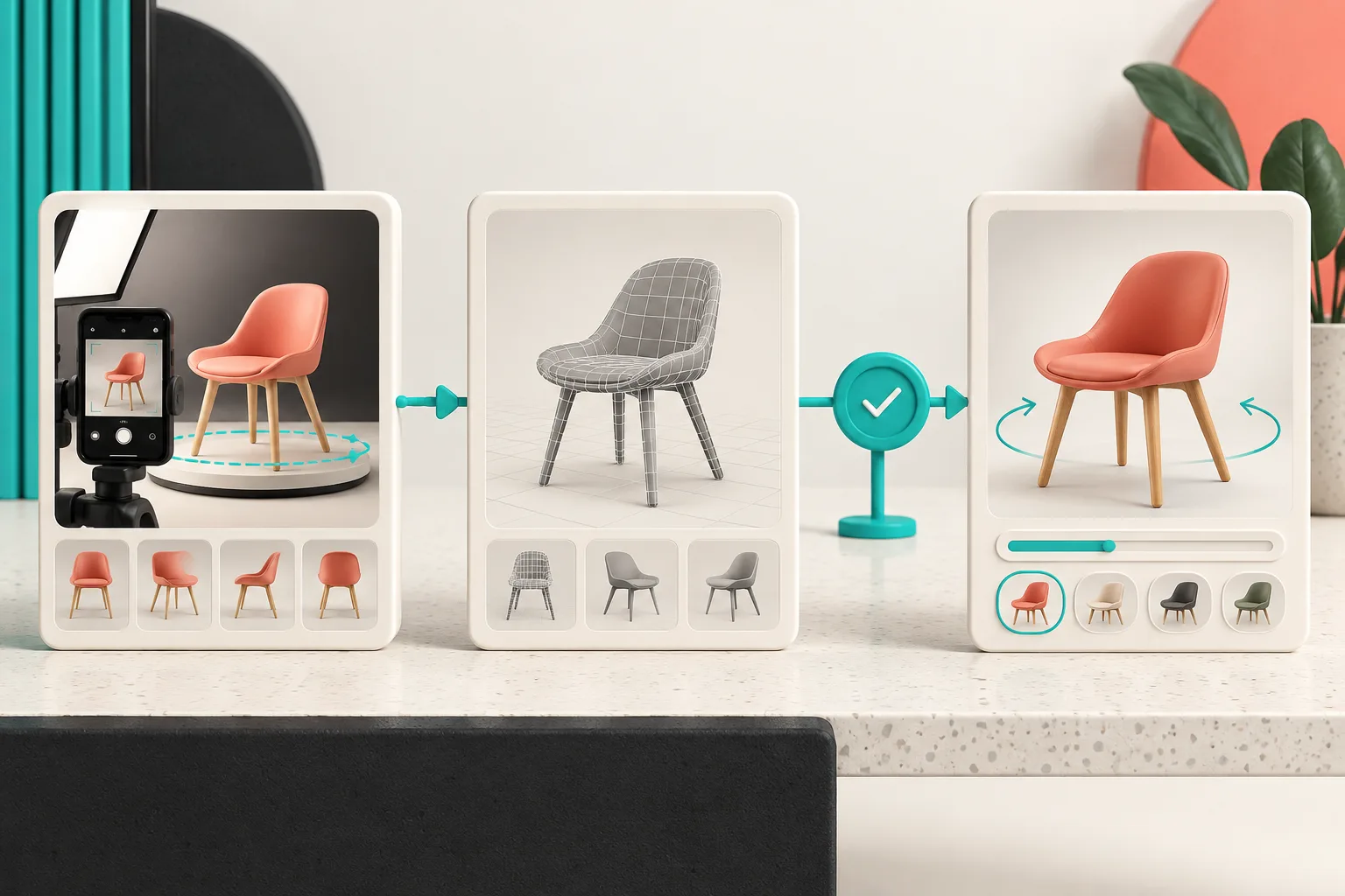 Controlled rollout from phone capture to interactive viewer
