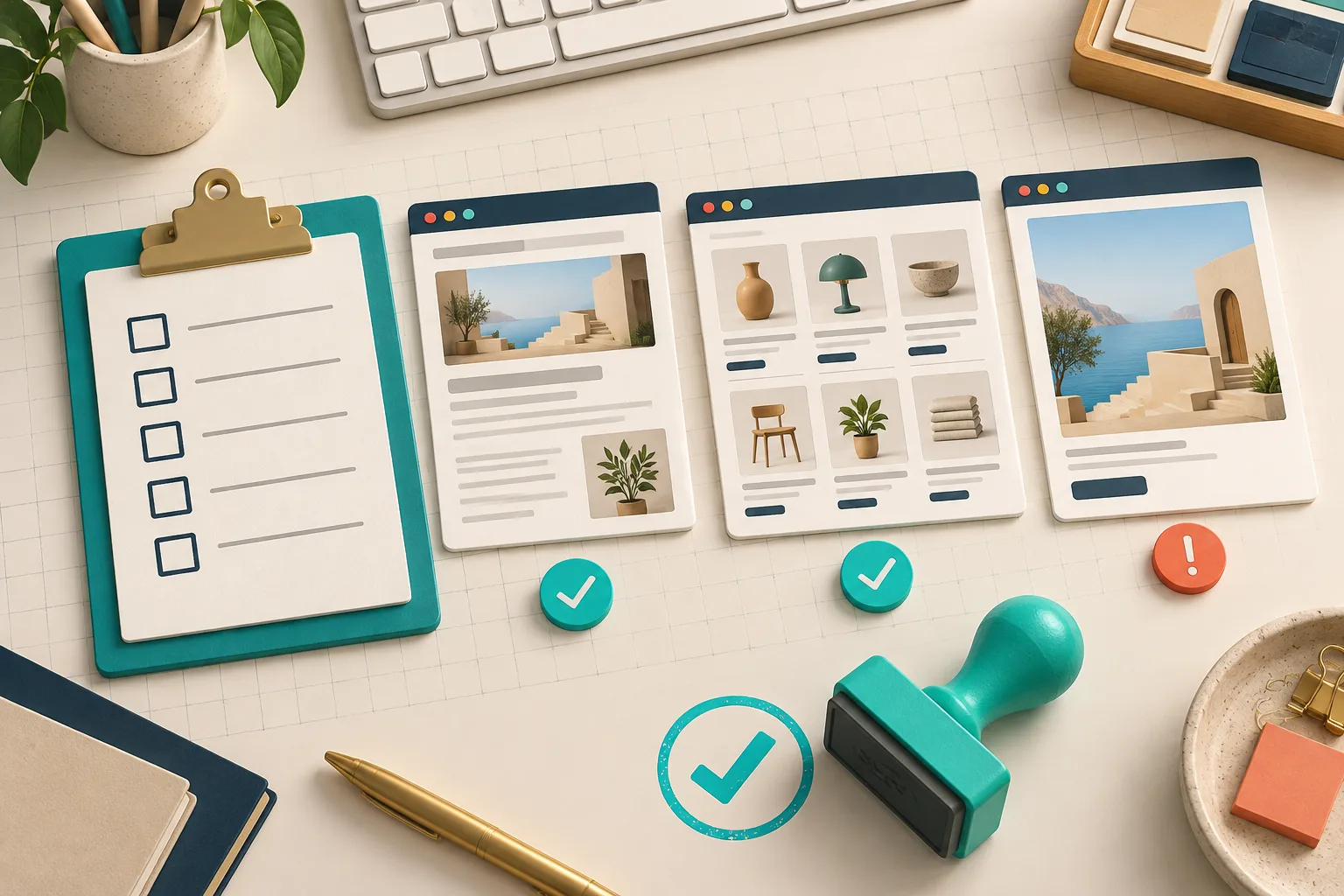 Checklist for reviewing synced content before publication