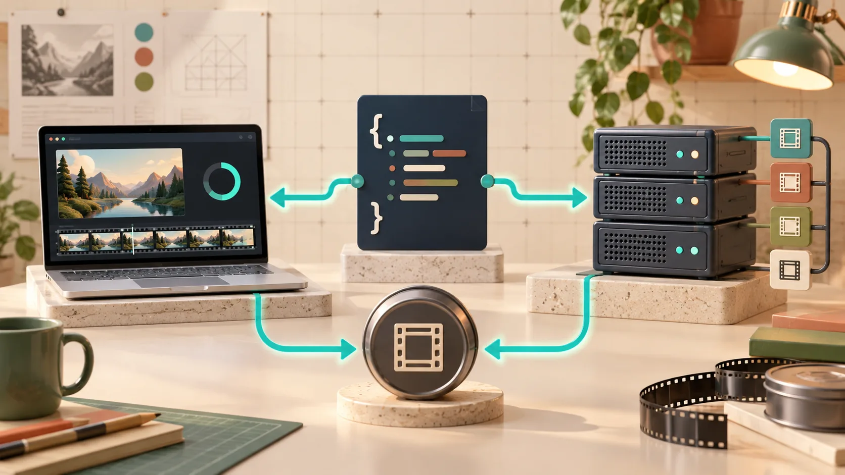 A shared VideoJSON document feeding browser and server rendering paths