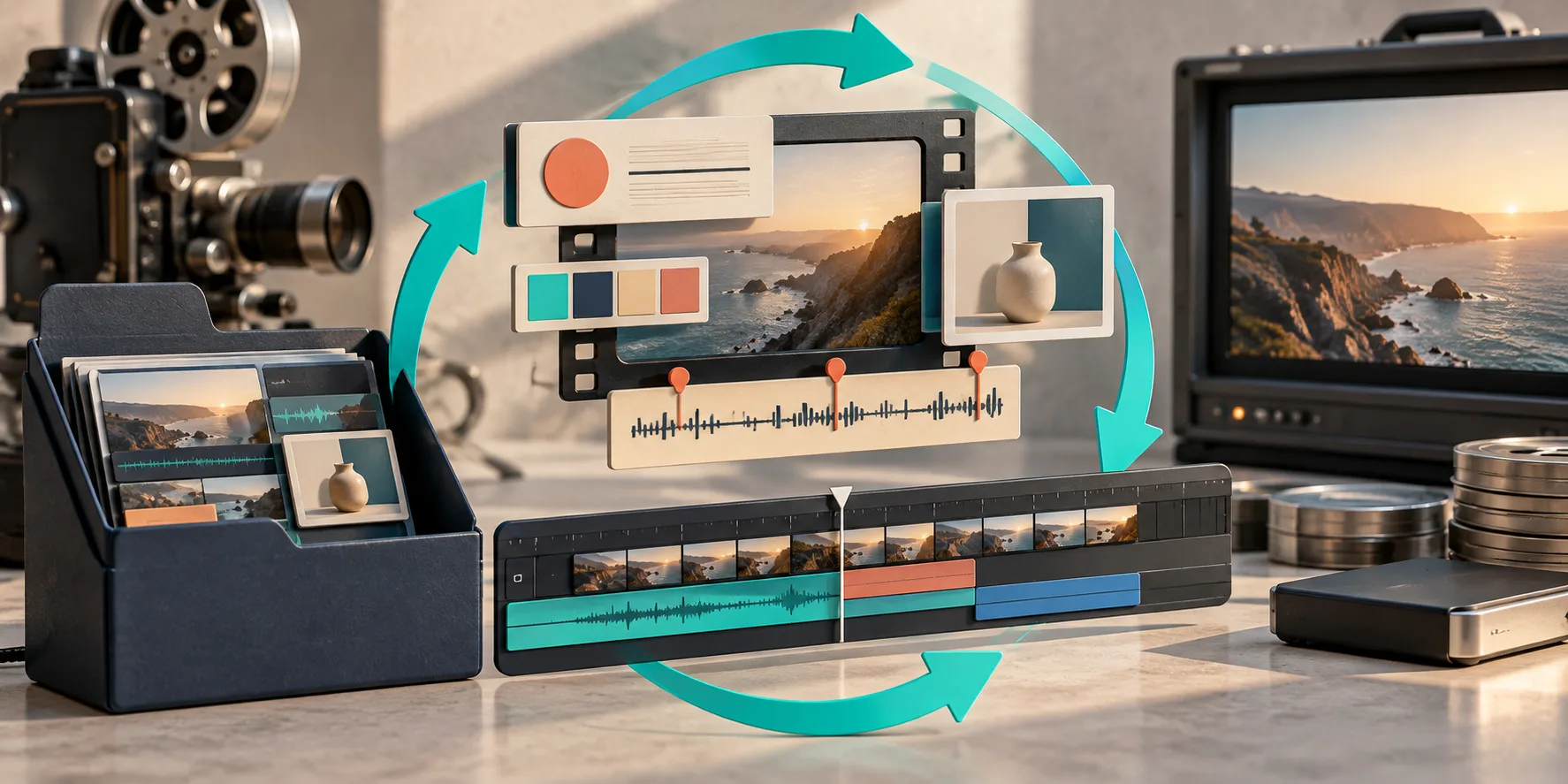 Editable video layers looping through an inspection and revision pass